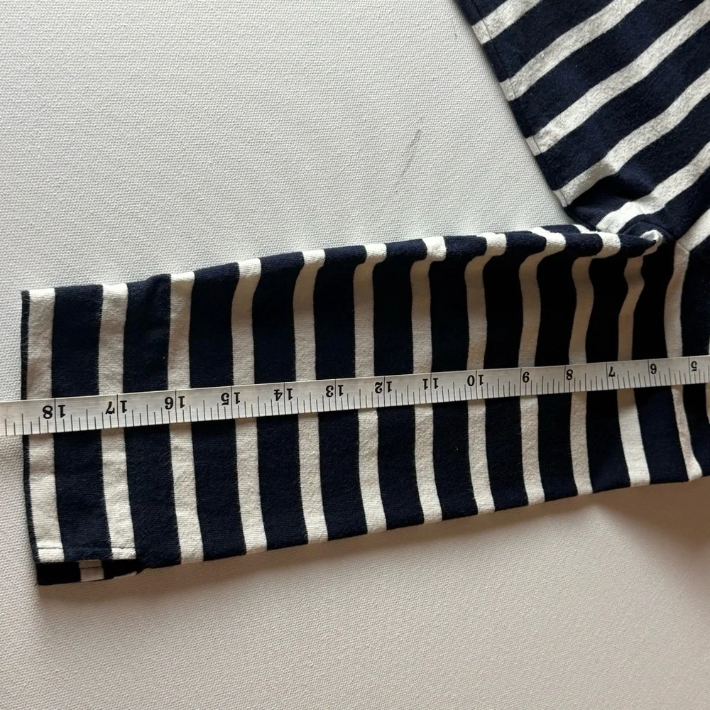 Talbots‎ Holiday Wreath Embroidered Striped Top – Women’s M – 100% Cotton - Picture 9 of 10